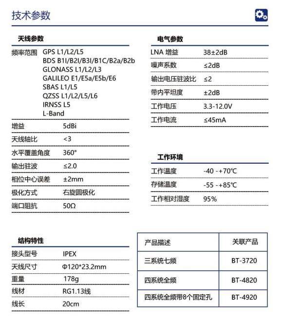 image.png 北天多星多频北斗高精度GNSS卫星导航天线