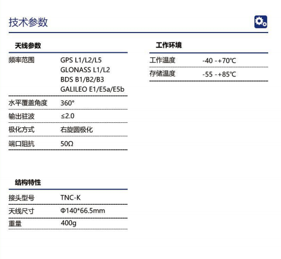 RTK多星差分高精测绘领域碟型发射GNSS天线